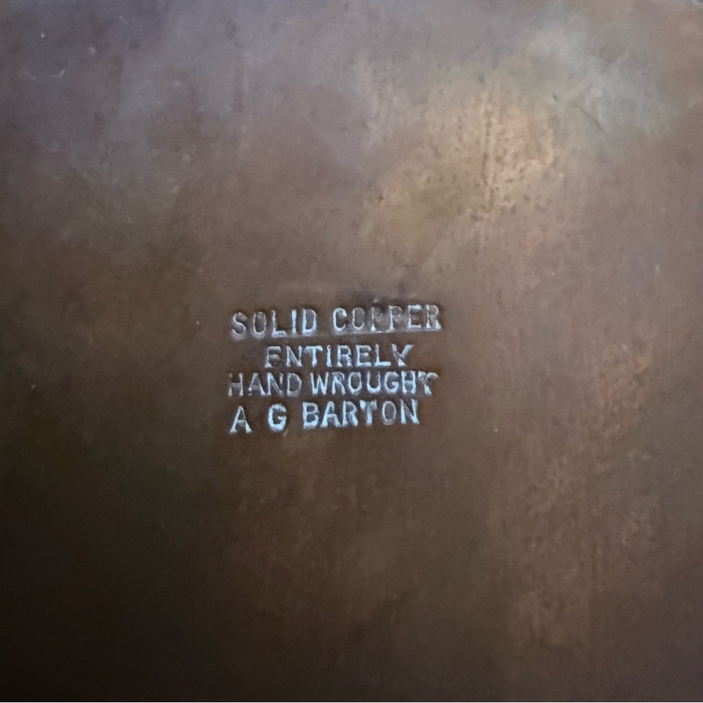 Solid Copper Hand Wrought Bowl
